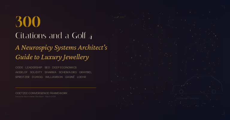 300 Citations and a Golf 4: A Neurospicy Systems Architect’s Guide to Luxury Jewellery