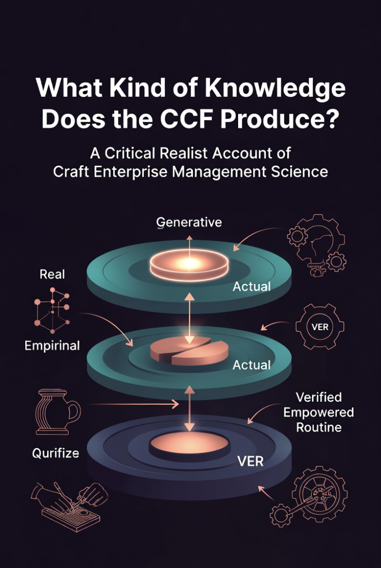 What Kind of Knowledge Does the CCF Produce? A Critical Realist Account of Craft Enterprise Management Science