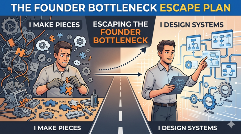 The Founder Bottleneck Escape Plan: How to Move From “I Make Pieces” to “I Design Systems”