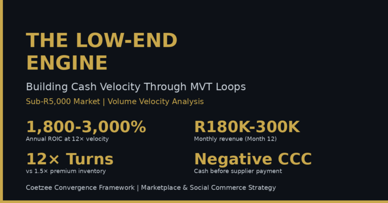 The Low-End Engine: Building Cash Velocity Through Minimum Viable Transaction Loops