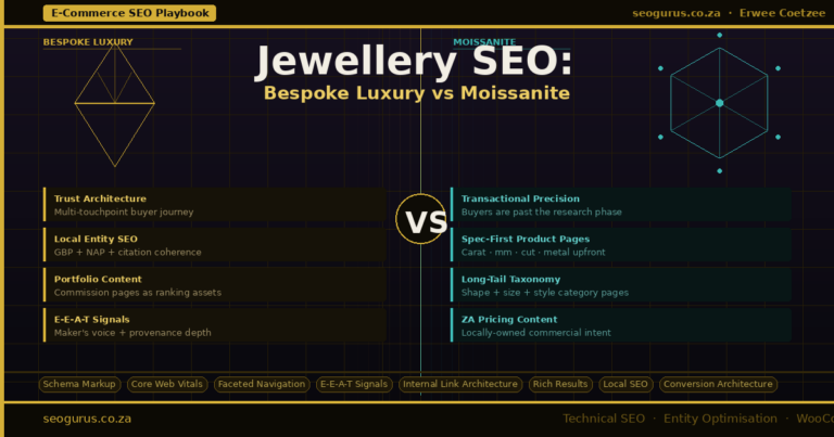 E-Commerce SEO for Jewellery: The Complete Technical Playbook for Bespoke Luxury and Moissanite Stores