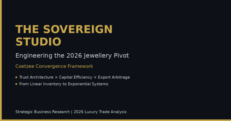 The Sovereign Studio: Engineering the 2026 Jewellery Pivot through Research and Multipliers