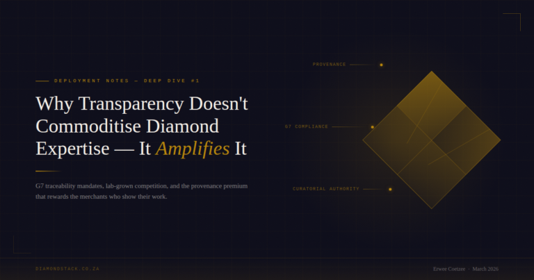 Why Transparency Doesn’t Commoditise Diamond Expertise – It Amplifies It