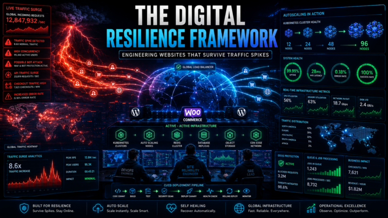 The Digital Resilience Framework: Engineering Websites That Survive Traffic Spikes