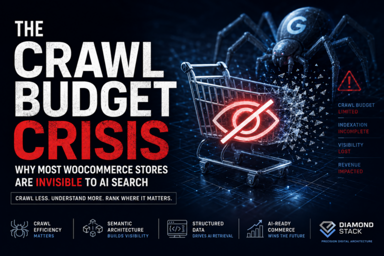 The Crawl Budget Crisis: Why Most WooCommerce Stores Are Invisible to AI Search