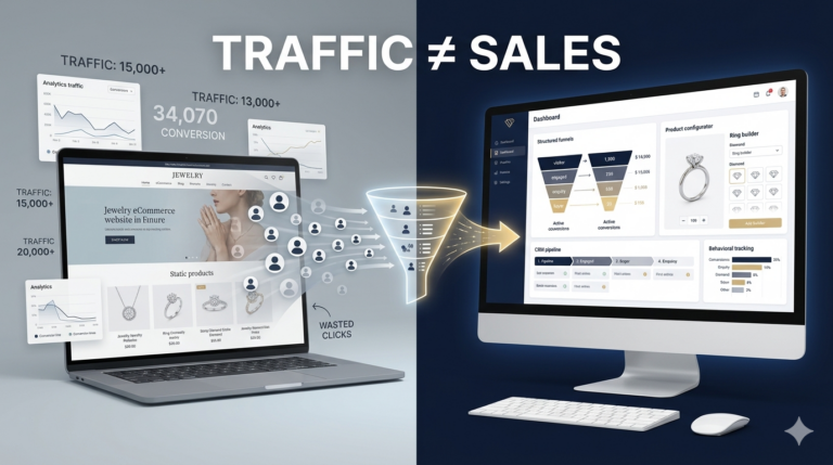 Why Most Jewellery Websites Don’t Convert Visitors Into Buyers (Even With High Traffic)