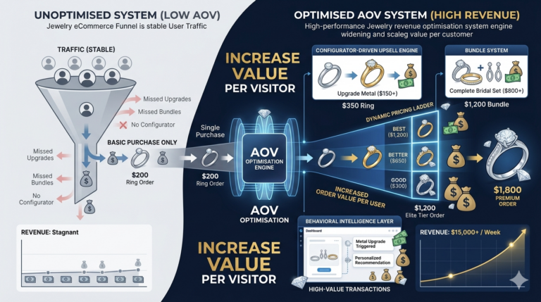 How to Increase Jewellery AOV Without More Traffic: System-Level Revenue Optimisation Strategies